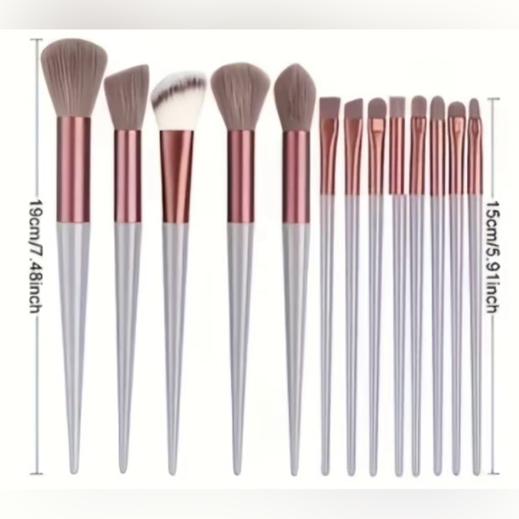 🩷 FREE WITH ANY PURCHASE 13 pc Makeup Brush Set with Suede Bag - Picture 5 of 8